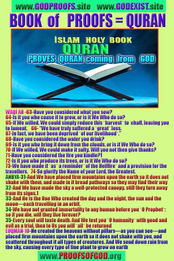 proofs of God, Evidences of GOD, Proofs God, Evidences God, God exists, God is real, Proofs of existance of God